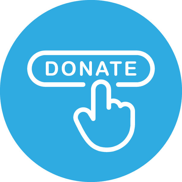 Icon of a finger pressing a donate button
