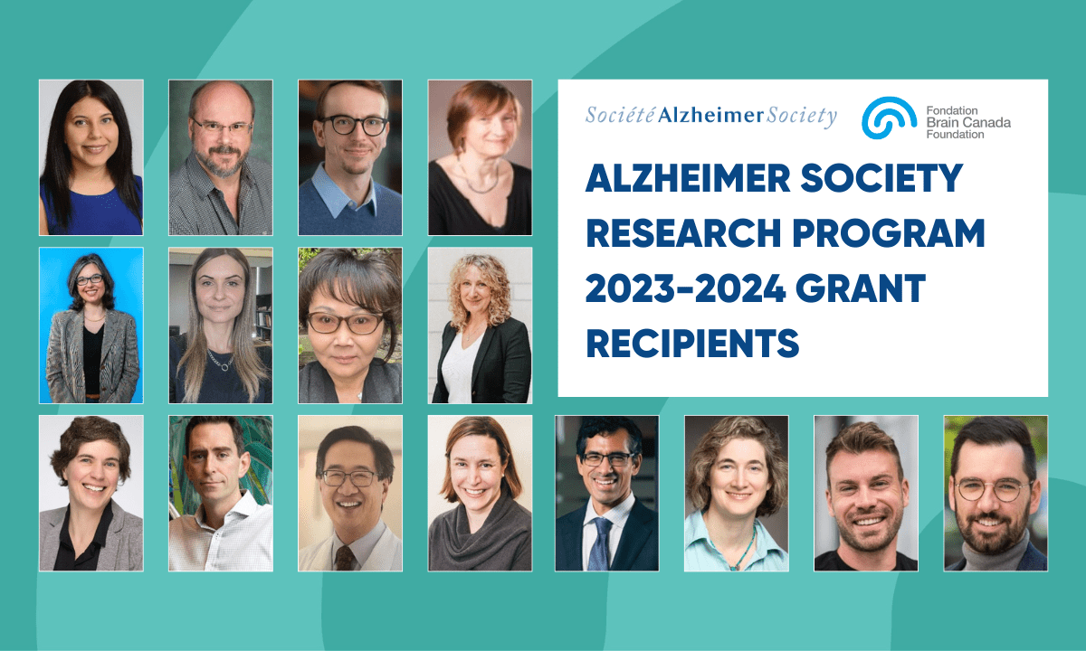 Alzheimer Society Research Program grant recipients