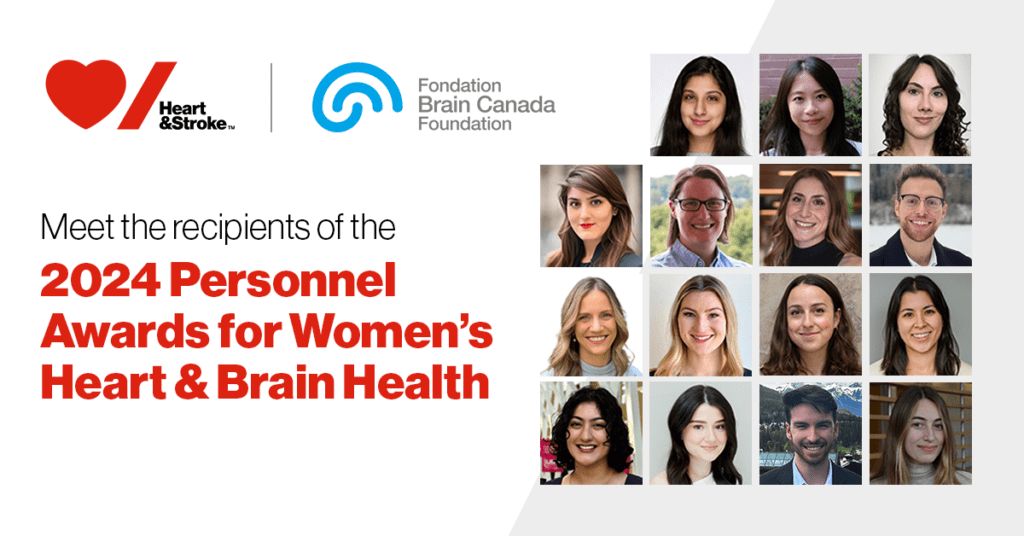 Recipients of the 2024 personnel awards for women's heart and brain health